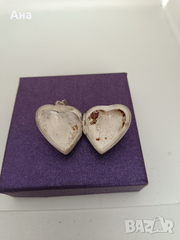 Голямо сребърно сърце , снимка 4 - Колиета, медальони, синджири - 44638966
