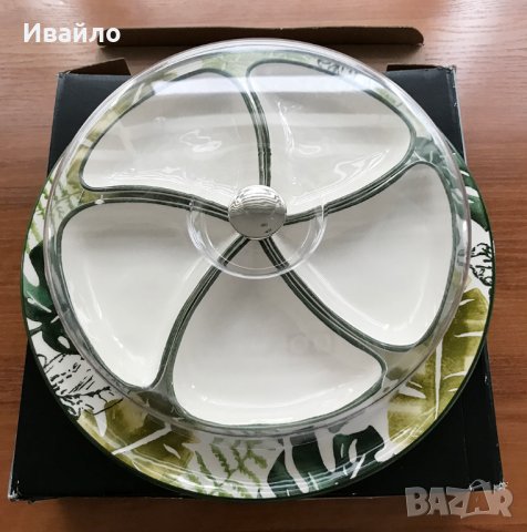 Комплект плато за сервиране с купички и капак LUSTER Colors - 7 части, в кутия, снимка 2 - Прибори за хранене, готвене и сервиране - 30864992