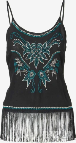 Дамски топ Koroshi, 100% вискоза, Черен, XL