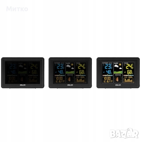 Метеорологична станция Baldr, безжична, хигрометър, термометър, черна, комплект с външен сензор, снимка 3 - Други - 52918268