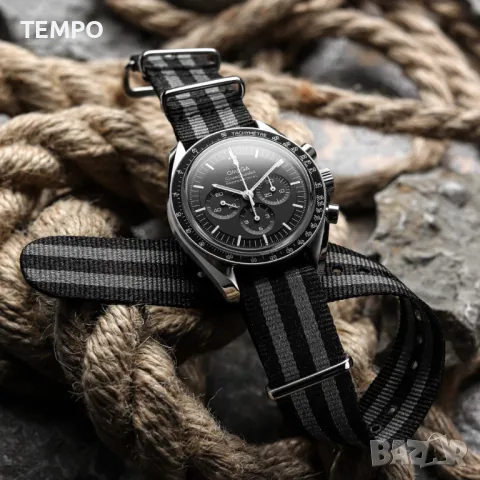 КАИШКА ZULU- ЧЕРЕН / СИВ -20мм + ПОДАРЪК, снимка 15 - Каишки за часовници - 48202633