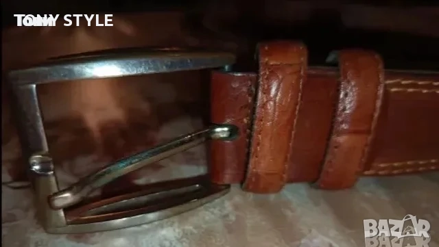 Мъжки Кафяв Колан Изцяло от Естествена Кожа 115см., снимка 7 - Колани - 51644388
