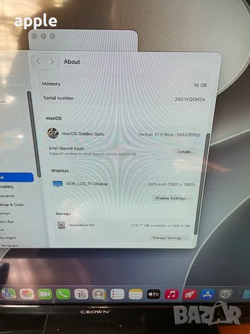 15,3" M4 Apple MacBook Air A3241(2025)-10 Cores CPU/10-Core GPU, снимка 10 - Лаптопи за работа - 56078948