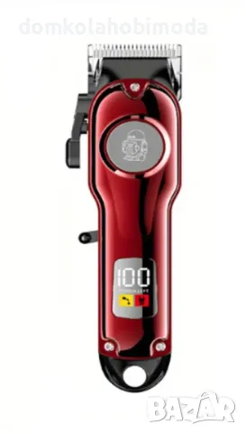 Професионалнa машинка Kemei, LED дисплей, Регулируема глава, 4 приставки, USB, Безжичнa, снимка 5 - Тримери - 48057708