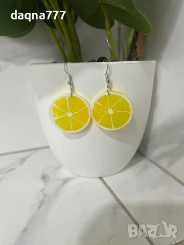 Дамски сладки нови обеци Лимони, снимка 6 - Обеци - 50968714