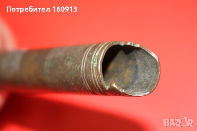 Османски балкански дозатор за барут за кремъчни капсулни пушки пищови., снимка 8 - Колекции - 51121510