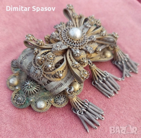 Възрожденска Сребърна Пафта Филигран Колан, снимка 6 - Други ценни предмети - 52894187