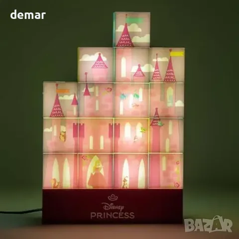 Сглобяема LED лампа Disney Princess Castle с 16 светещи блока, снимка 7 - Други - 55955494