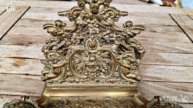 Френска мастилница бронз, снимка 3 - Антикварни и старинни предмети - 51320668