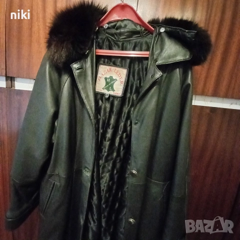 КОЖЕНО ПАЛТО . ЕСТЕСТВЕНА КОЖА., снимка 4 - Палта, манта - 54195752