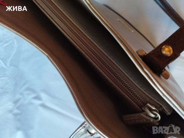 ЗА ЦЕНИТЕЛИ Естествена кожа италианска дамска чанта, снимка 6 - Чанти - 38080041