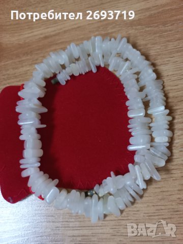 Гердан от естествен полукристал, снимка 2 - Колиета, медальони, синджири - 40713193