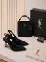 Yves Saint Laurent Дамски Черни Обувки На Ток Код E148, снимка 4