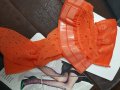  Оранжеви мрежести чорапи със сатенен ластик , снимка 7
