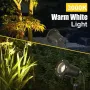 Градински прожектори OMSEN Захранвани от мрежата 7 W Топло бяло 3000K, Сменяеми крушки GU10, 2 броя, снимка 5