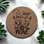 Лазерно гравирани коркови подложки за чаши - ВИНО, снимка 6