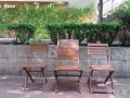 Качествени,градински,сгъваеми столове от тиково дърво, снимка 2