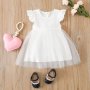 Бебешка бяла рокля 80 размер , снимка 1