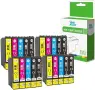 Нови 20 броя мастилници InkJello 18XL за Epson XP-102 XP-202 XP-205 XP-215 XP-225 принтер тонер, снимка 1