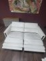 Бял кожен комплект дивани тройка и двойка с релаксиращ механизъм, снимка 8