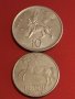 Две монети 1 крона 1962г. Норвегия / 19 нови пенса 1976г. Англия Елизабет втора 34838, снимка 1 - Нумизматика и бонистика - 44322709