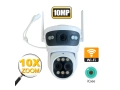 WiFi IP 10MP 10х Zoom Триобективна Камера Двупосочно аудио Цветно нощно виждане iCSee APP, снимка 2