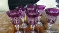 кристални чаши цветен лилав кристал , снимка 3