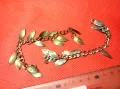 ДВЕ ЗЛАТИСТИ ВЕРИЖКИ ФЛОРАЛНИ АРТ УКРАШЕНИЯ с ЛИСТЕНЦА 47386, снимка 1