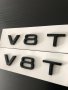Емблема за калник ''V8 T'' за Audi/Ауди черна, снимка 3