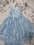 Детска рокля дантела синя, снимка 4