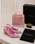 Gucci Дамски Светло Розови Обувки На Ток Гучи - Различни Модели Код E147, снимка 4