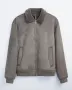 Zara Double-Faced Faux Suede Jacket, снимка 5
