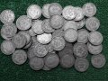 Лот от 100 броя сребърни монети по 50 лева 1930г.