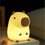 Детска нощна лампа Капибара,Вградена батерия 1200mAh,LED Squishy, Модел Cute Capybara, USB зареждане, снимка 1