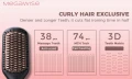 MEGAWISE KL-1025 керамична йонна четка 2-в-1 за изправяне и разплитане на коса с регулируема темпера, снимка 2
