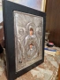 Страхотна антикварна сребърна икона със сертификат , снимка 5