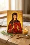 Дървена икона Света Мъченица Гликерия – Ръчна изработка, снимка 7