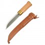 Хоби нож с дървена дръжка и кожена кания
