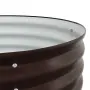 vidaXL Повдигнато легло Кафяво 400 x 80 x 44 cm Стомана, снимка 9