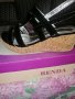 Дамски черни сандали на платформа, снимка 1