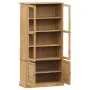 vidaXL Стъклен шкаф витрина VIGO 85x35x170 см бор масив, снимка 5