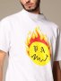 PALM ANGELS Smiley Burning Head Logo Print Мъжка Тениска size XL (L), снимка 1 - Тениски - 34960309
