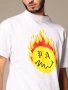 PALM ANGELS Smiley Burning Head Logo Print Мъжка Тениска size XL (L), снимка 1