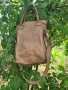 ЕСТЕСТВЕНА кожа голяма кафява чанта Cowboys bag+ дълга дръжка , снимка 1