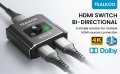 Алуминиев HDMI2.0 двупосочен сплитер 4K@60HZ,HDR/UHD,поддържа HDCP2.2 4K 3D 1080P за PS4 PS5 Blu-Ray, снимка 1