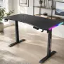 
Гейминг бюро - LED RGB, Регулируема височина, 140см, снимка 1
