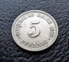 Стара монета 5 пфенига 1908 г. буква  D - Германия- хит цена !, снимка 8
