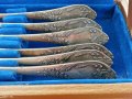 Руски посребрени лъжици в кутия, снимка 4