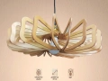 Полилей от дърво. Интериорно осветително тяло за таван ”Радиант", снимка 2