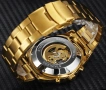 Автоматичен мъжки часовник Winner Skull GOLD, снимка 3